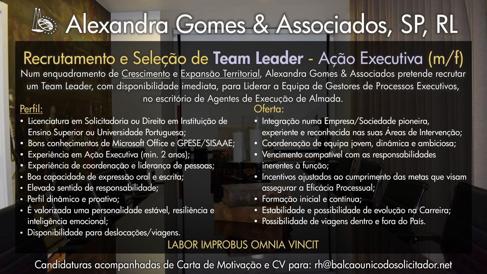 Post Recrutamento Team Leader