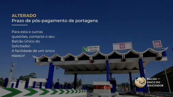 Prazo de pós-pagamento de portagens